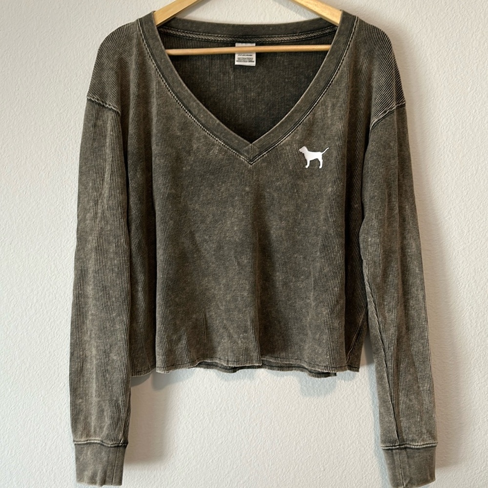 Victoria’s Secret Slouchy Waffleknit Cropped Sweater